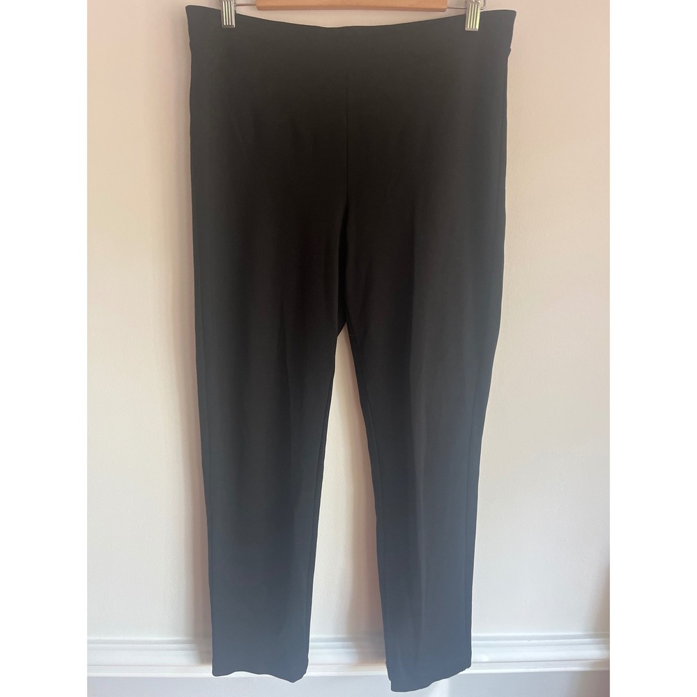 Eileen Fisher Ankle Crop Pants Black Medium‎ Tapered Leg